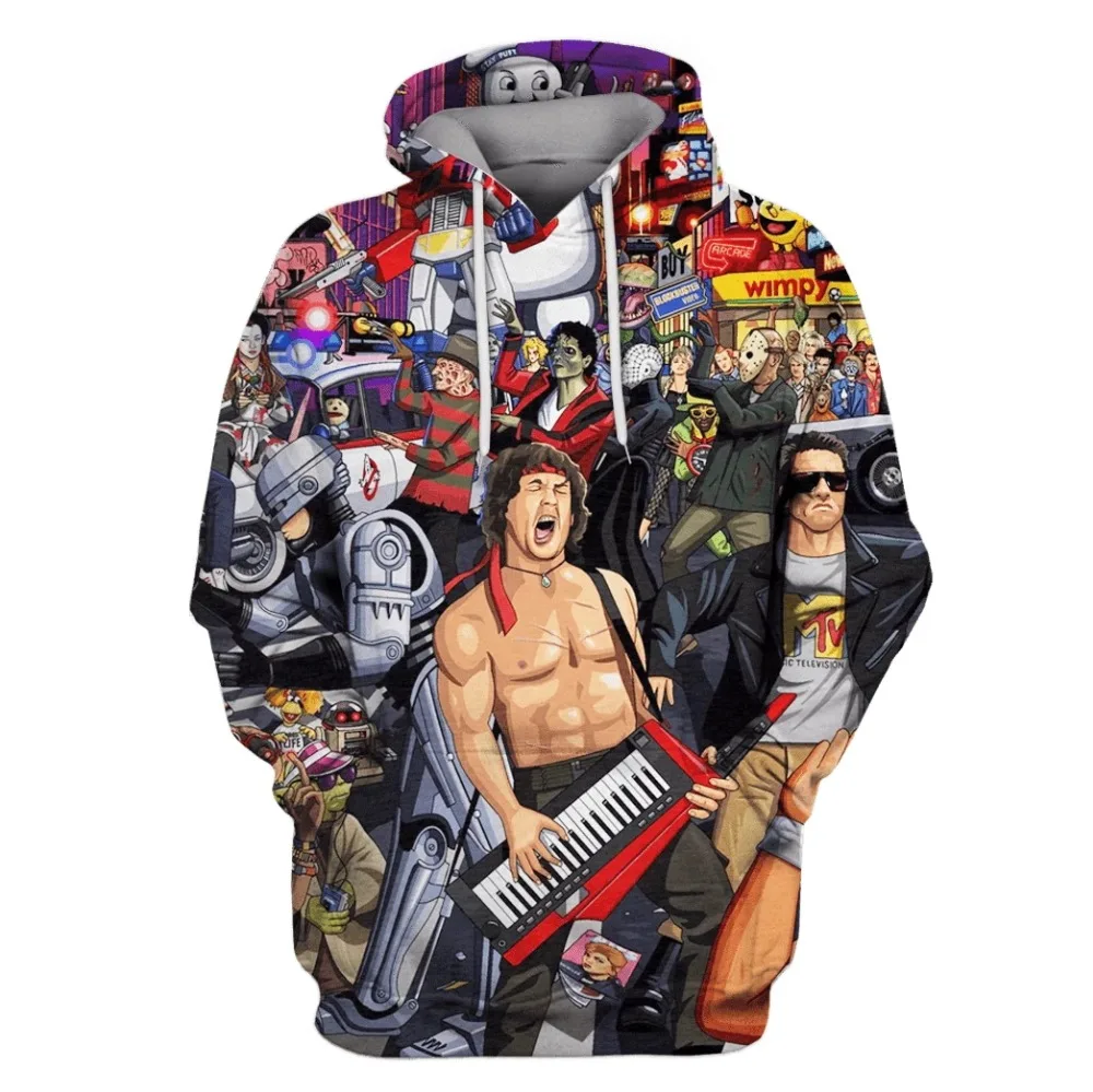 Liumaohua мужские толстовки с капюшоном Майкл Джексон все персонажи 3D принт