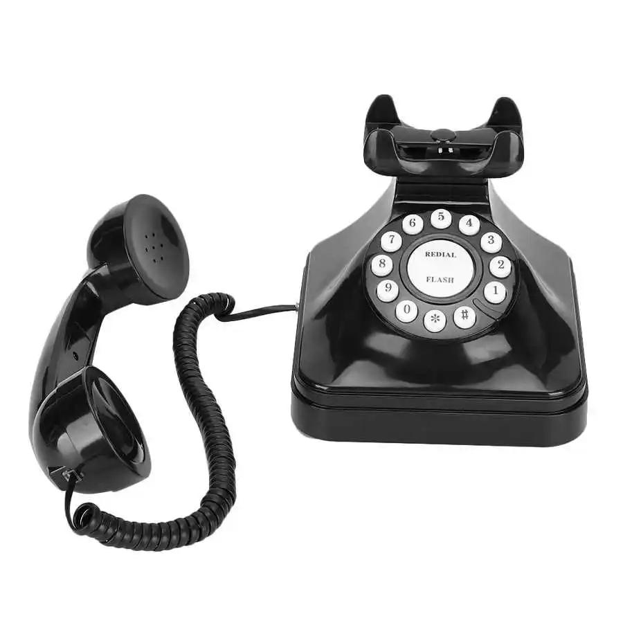 Retro Telephone Vintage Desk Fixed Landline Corded Phone with Re-Dial Flash for Home Office Hotel Use | Компьютеры и офис