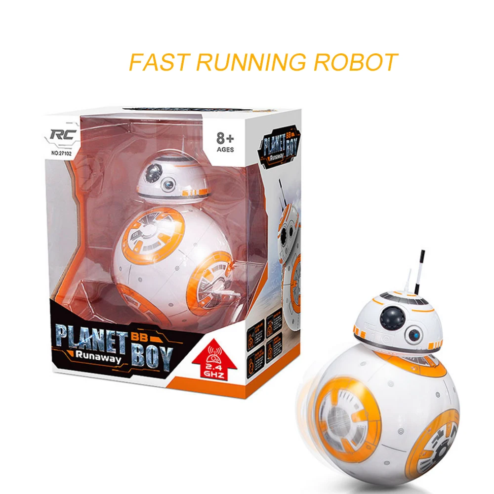Звездные BB-8 войны RC робот пульт дистанционного управления BB8 фигурка монстра из фильма BB 8 мяч игрушка умный ребенок подарок на день рождения Быстрая - Цвет: white with giftbox