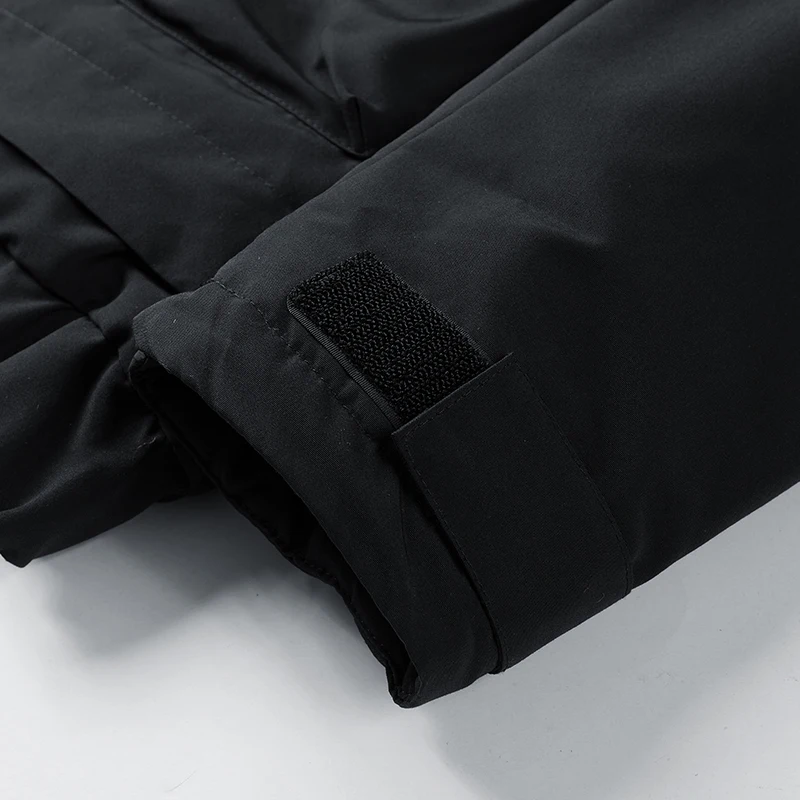 

Men's Winter Cotton Jacket Windproof Fashion High Quality Warm For Cold Proof Comfortable Black White Hooded Men Cotton Jacket