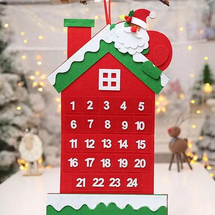 Сделай Сам фетр зеленая ткань Рождественская елка снеговик Санта Клаус лось узор