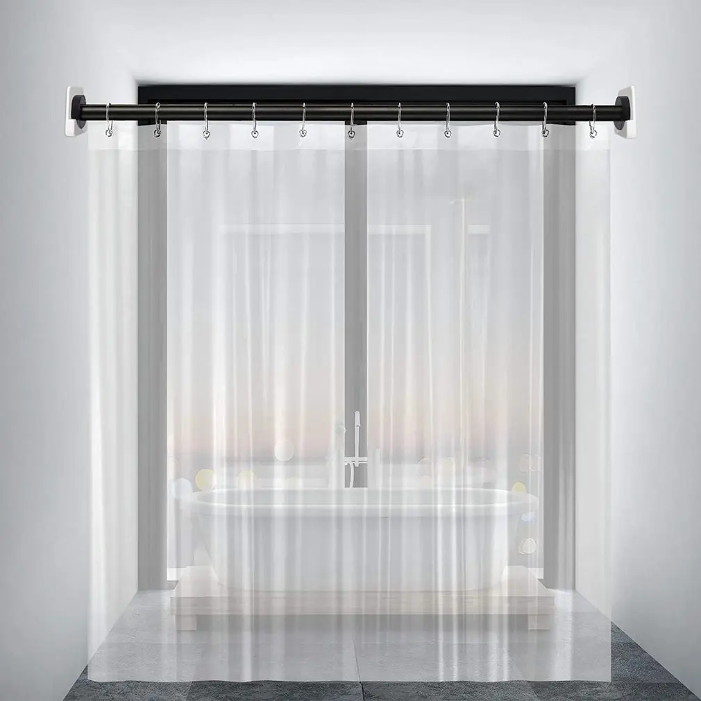 

Shower Curtain Rod Mounting Bracket Punch-free Adhesive Rod Mounting Fixture Shower Curtain Rod Non-slip Hook