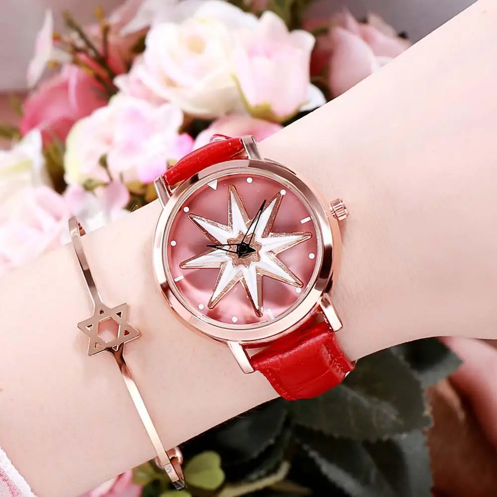 Модные женские часы наручные с искусственным хронографом кварцевые