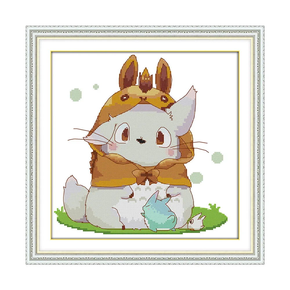 

Lovely totoro cross stitch kit 18ct 14ct 11ct count printed canvas stitching embroidery DIY handmade needlework