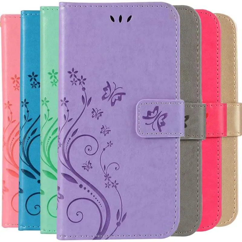 

Tiny Butterfly Holster For Case Redmi 8A K20 Note 8T 8 7 6 Pro 7S Women Phone Bags Girls Flip Wallet P04D