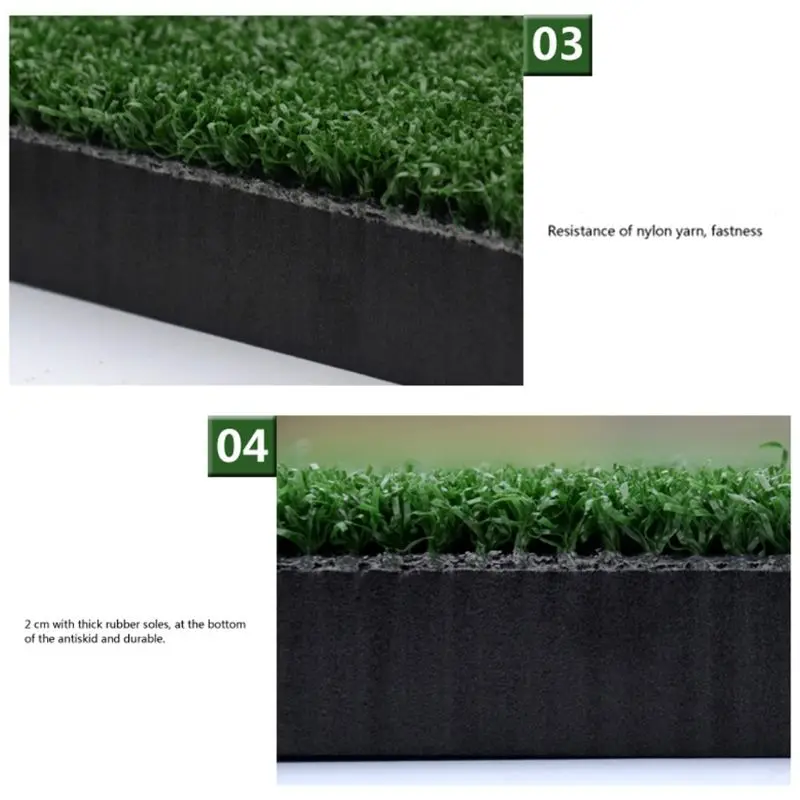 

Golf Exercise Mat Training Hitting Grass Pad with Ball Backyard Indoor Practice Aids Rubber Tee Holder Fitness Sports R58B