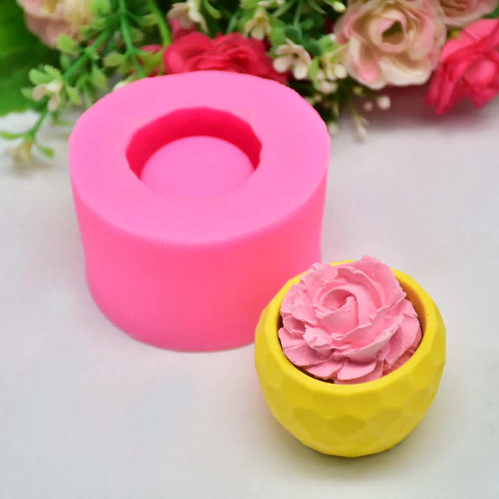 Креативные 3D DIY формы для глины цветочный горшок кактус цементные Стакан