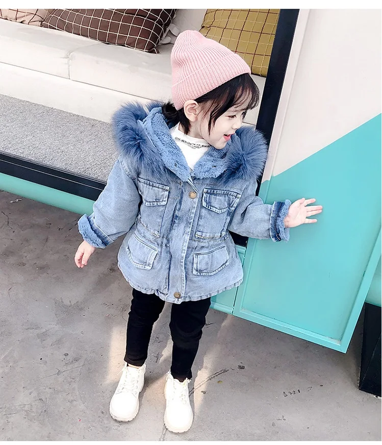 Взрывные модели зимней одежды Ковбойское пальто с меховым воротником для