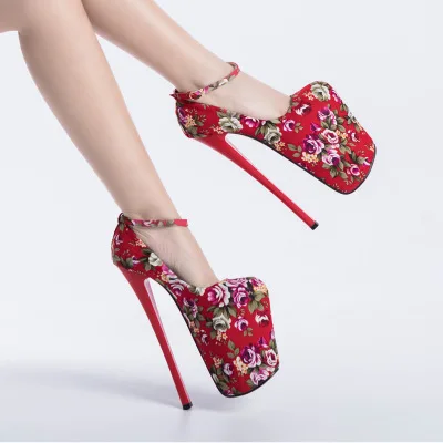 

2019 stiletto super high heels 22CM women's shoes autumn platform shoes shallow mouth sexy women wedding party stage catwalk