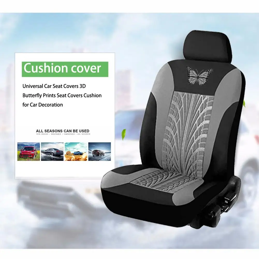 Универсальные чехлы для автомобильных сидений 4 шт. 9 3d принт бабочки красные