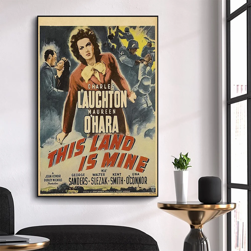 

CP3071 This Land Is Mine Classic Hot Movie Print Silk Fabric Poster Indoor Wall Art Decor Gift