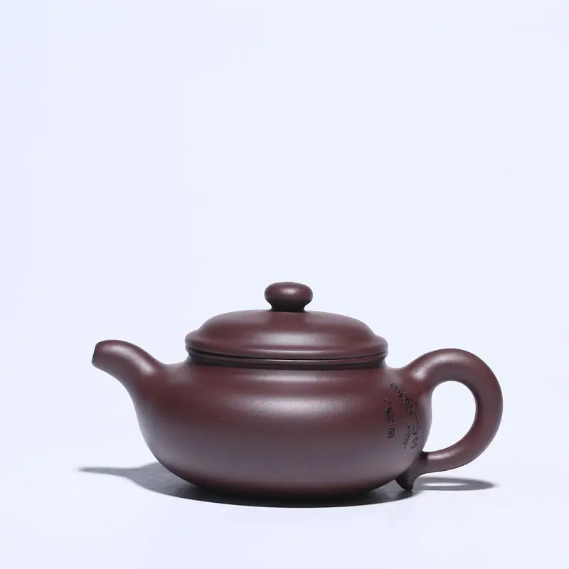 

Pure handmade purple clay teapot, high quality raw material, old purple clay antique teapot, household tea set