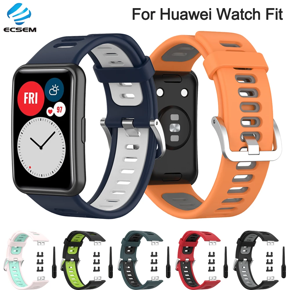 

Wrist Strap for Huawei Watch fit Silicone Watch band for huawei fit bracelet accessories replacement adjustable loop belt