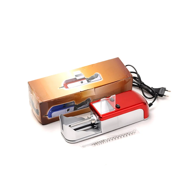 

Metal EU Plug 8MM Electric Automatic Cigarette Rolling Machine Tobacco Roller Maker Pipe Injector Smoking Accessories