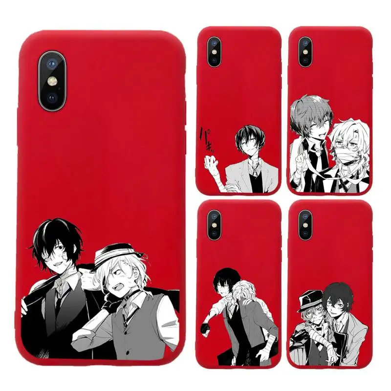 

Bungou Stray Dogs anime Phone Case Candy Color for iPhone 6 7 8 11 12 s mini pro X XS XR MAX Plus