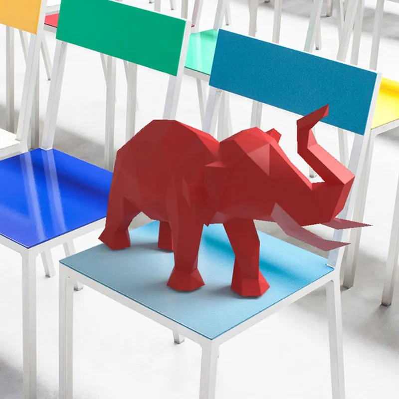 3D Красный Маленький слон фотобумага с животными модель сделай сам творческие