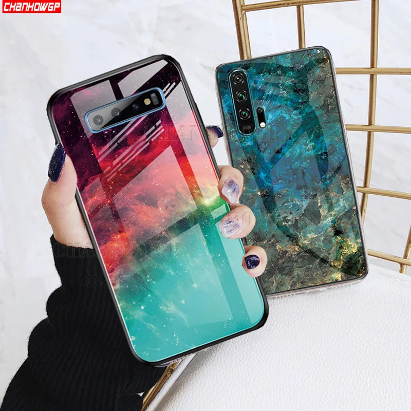 Tempered Glass Case for Samsung Galaxy S10 Plus S10e S9 S8 Note 9 10 A7 2018 Gradual Change Color Soft Edge TPU Cover | Мобильные - Фото №1