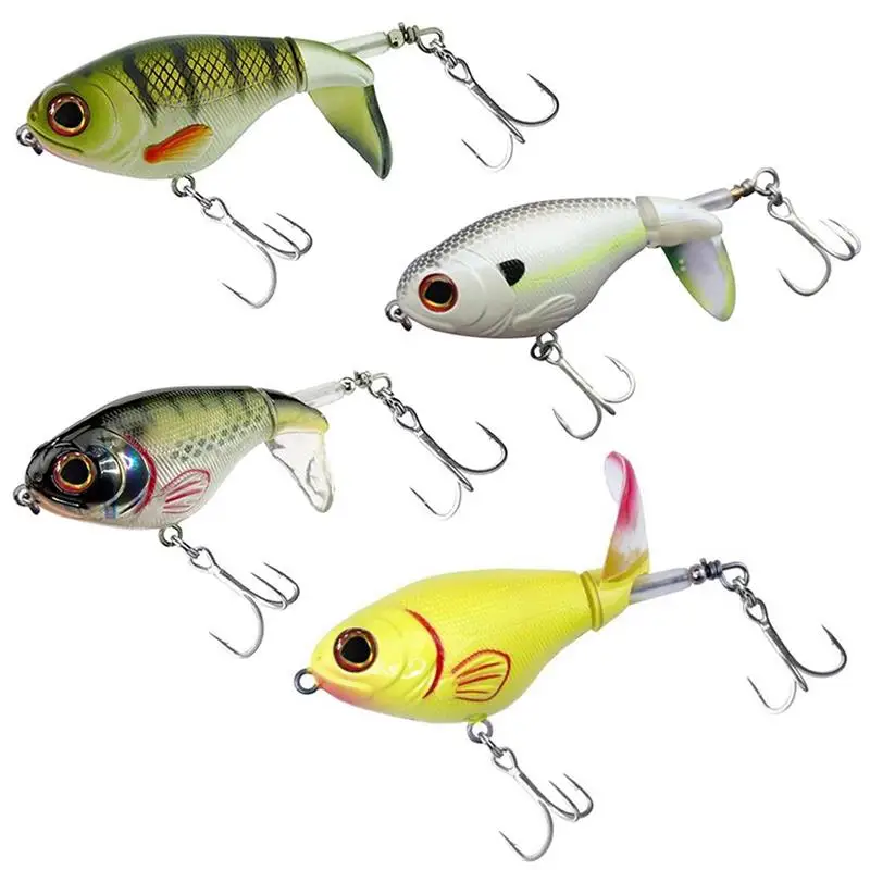 

4Pcs Fishing Lure 17g Lures For Fishing Fishing Baits Tackle Floating Rotating Tail Artificial Baits Crankbait