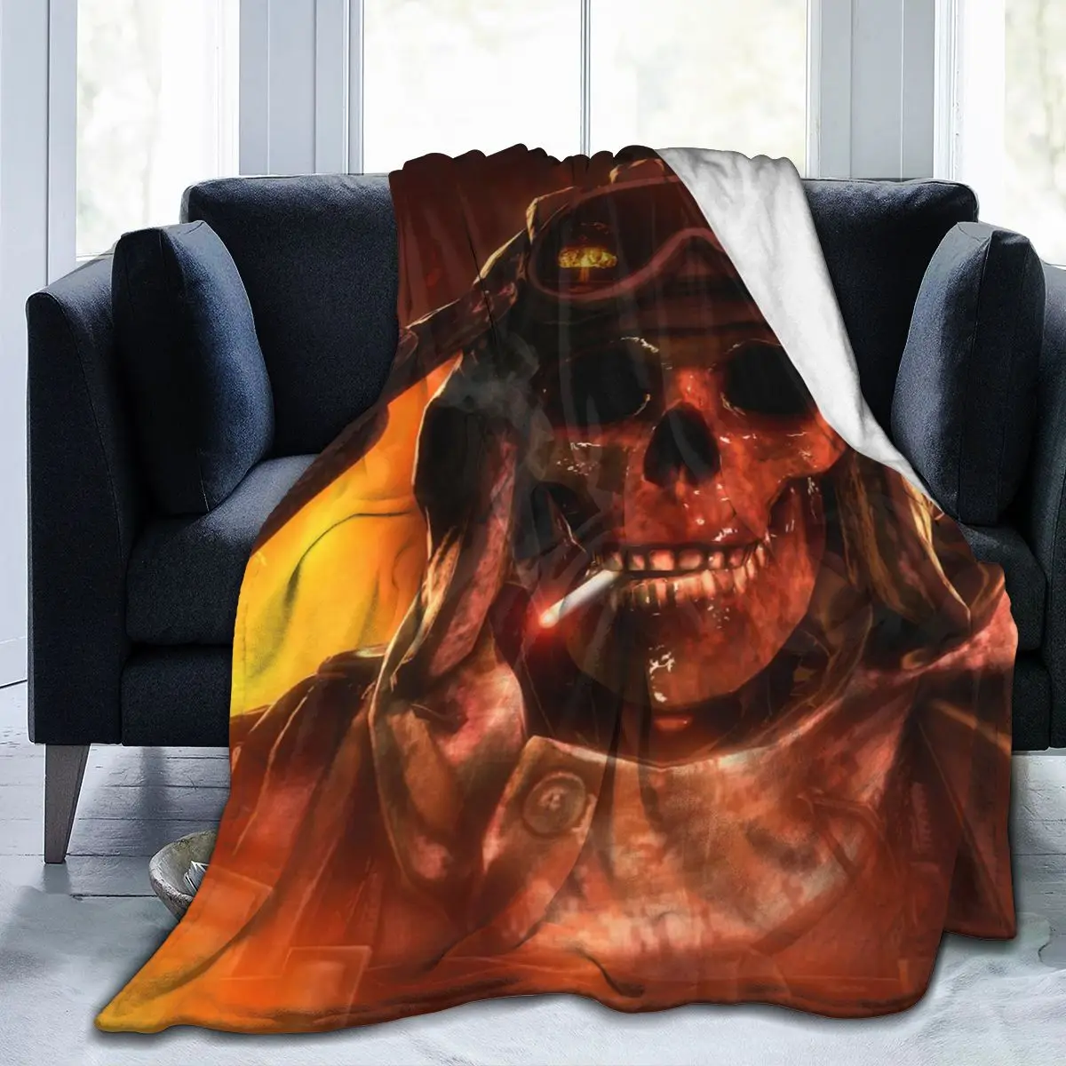 

Manta de franela con estampado 3D de Calavera, ropa de cama suave, cubierta de cama, decoración textil para el hogar, nueva moda