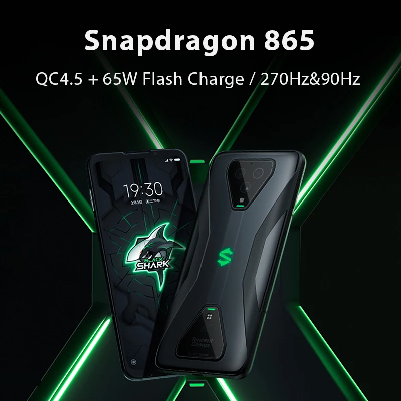 

Xiao mi Black Shark 3 Pro Snapdragon 865 Octa Core 5G Gaming Smart phone 64MP Camera 7.1" AMOLED Screen 65W Charger for phone