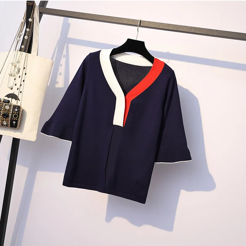 Женское платье для полных женщин Модный облегающий вязаный свитер с длинным