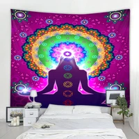 psychedelic yoga buddha decorative tapestry mandala bohemian decorative tapestry home background decorative tapestry