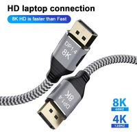 displayport cable dp video 8k 60hz dp1 4 version monitor 32 4gbps display port cord 3d slim flexible cables for pclaptoptv
