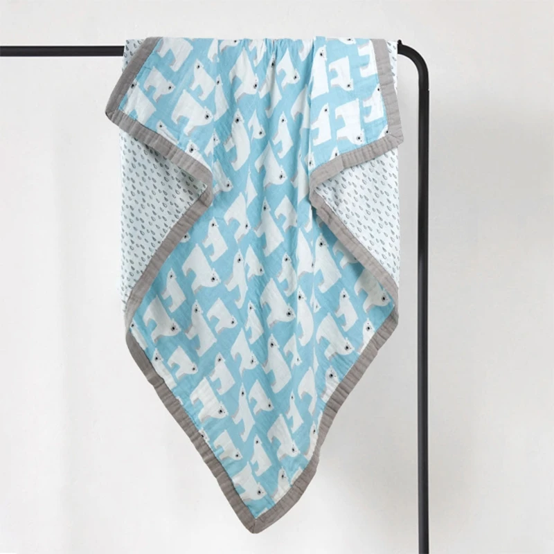 

Детское Хлопковое одеяло Марлевое банное полотенце для младенцев, многофункциональное спальное полотенце для малышей 69HE