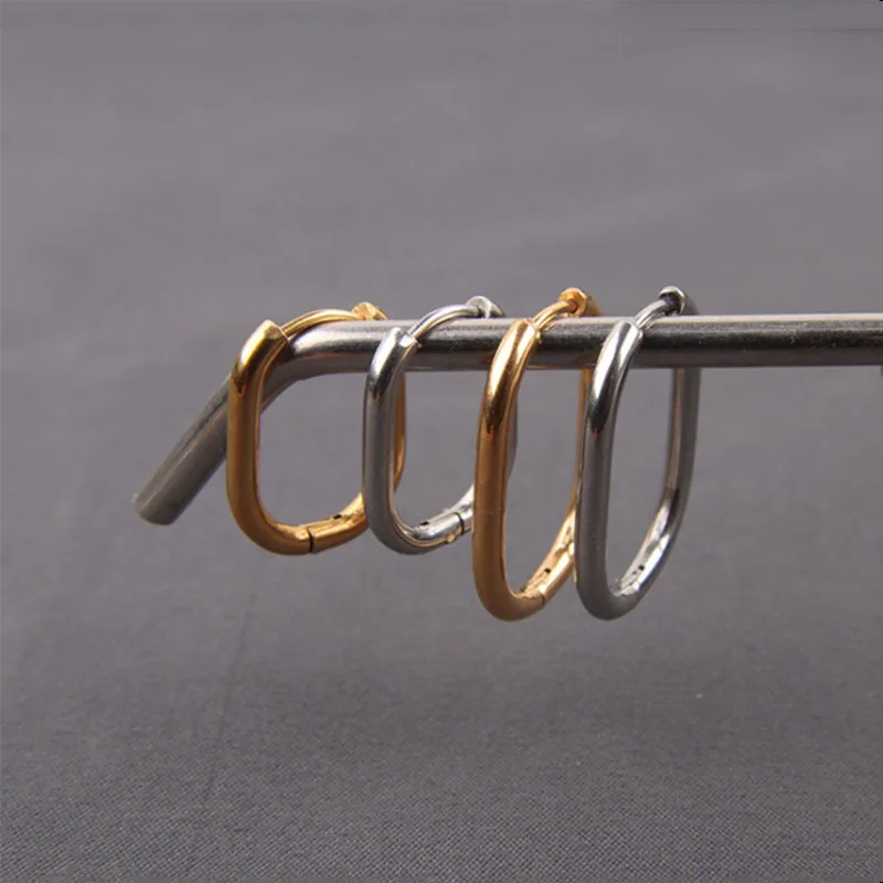

HMES Round European and American Fashion Stainless Steel Earrings Earrings Earrings Earrings Gifts for Men and Women