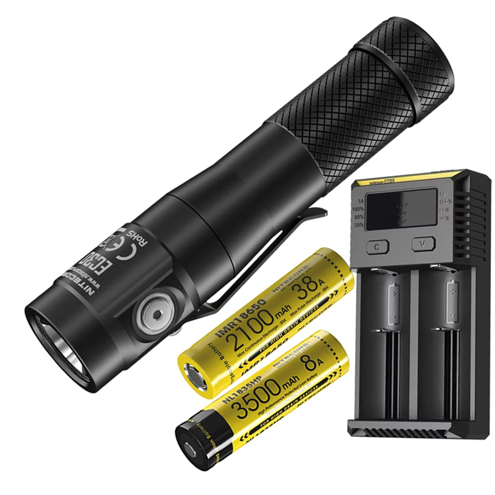 Тактическая вспышка NITECORE EC30 CREE XHP35 HD LED макс. 1800 люмен броский луч 220 метров ручной