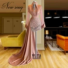 Новое поступление, искусственное вечернее платье, женское платье с искусственными кристаллами, арабское элегантное платье знаменитости