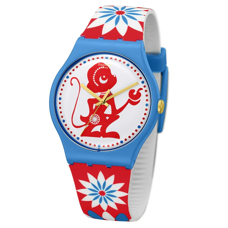 Swatch оригинальные кварцевые часы модные и для отдыха водонепроницаемые женские часы SUOB720 - Цвет: SUOZ203