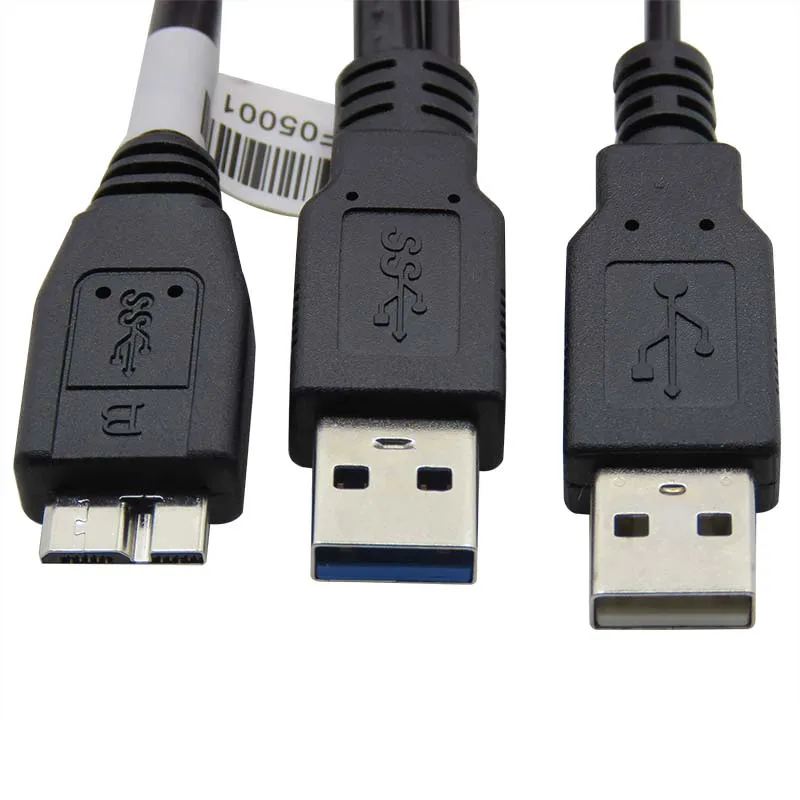Кабель Micro USB 3 0 для передачи данных двойной кабель мобильного жесткого диска с