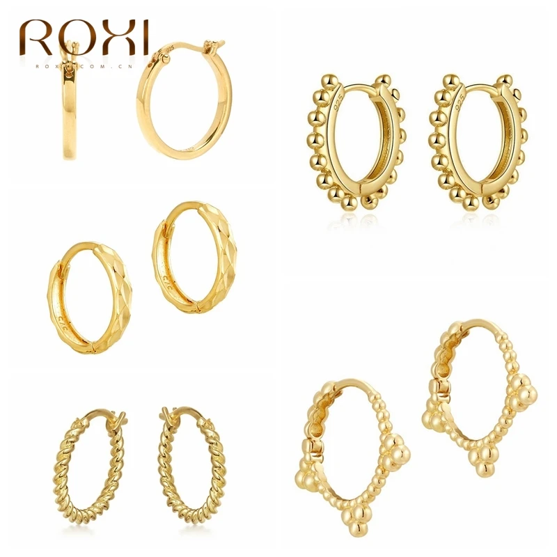 Винтажные круглые серьги кольца ROXI для женщин и мужчин маленькие необычные