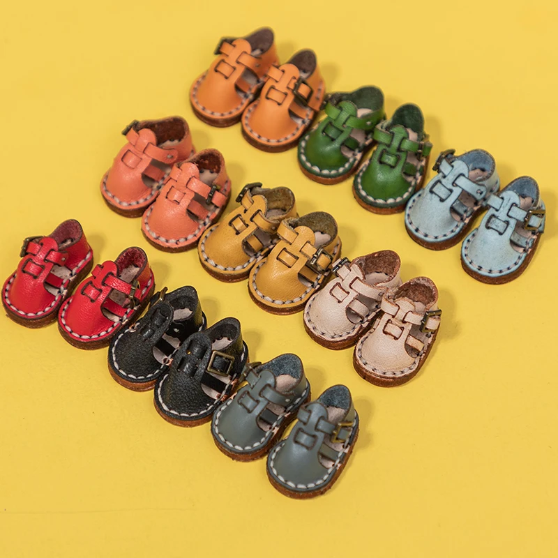 Ob11 обувь детская одежда бычья ручной работы сандалии холала P9 однотонная