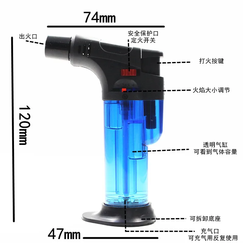Регулируемая Зажигалка для барбекю кухонфонарь пистолет распылитель Бутановая