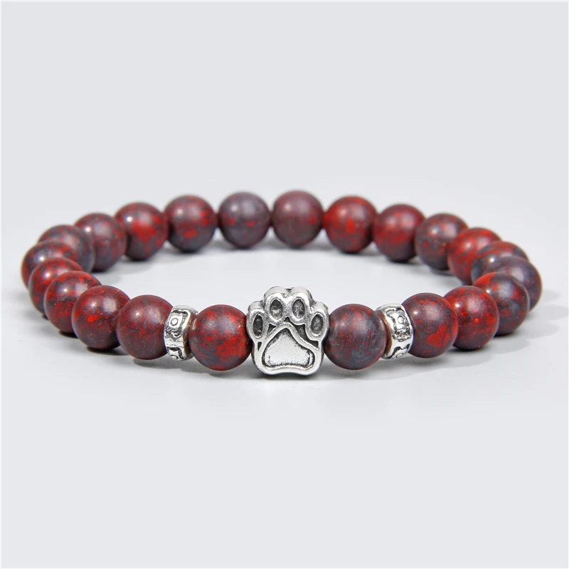 Браслет лапа с бусинами в виде животных для пар|Плетеные браслеты| |