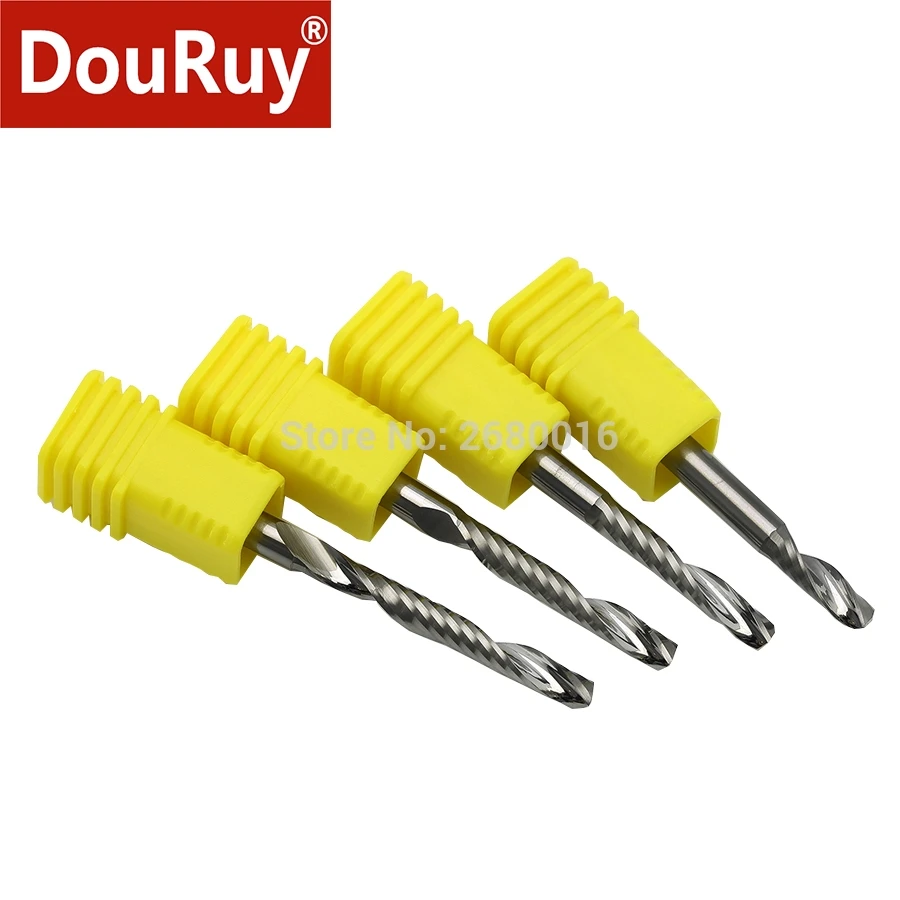 5 шт. 3а хвостовик мм Одна Флейта Спиральные Биты Карбид Концевая фреза ЧПУ акрил