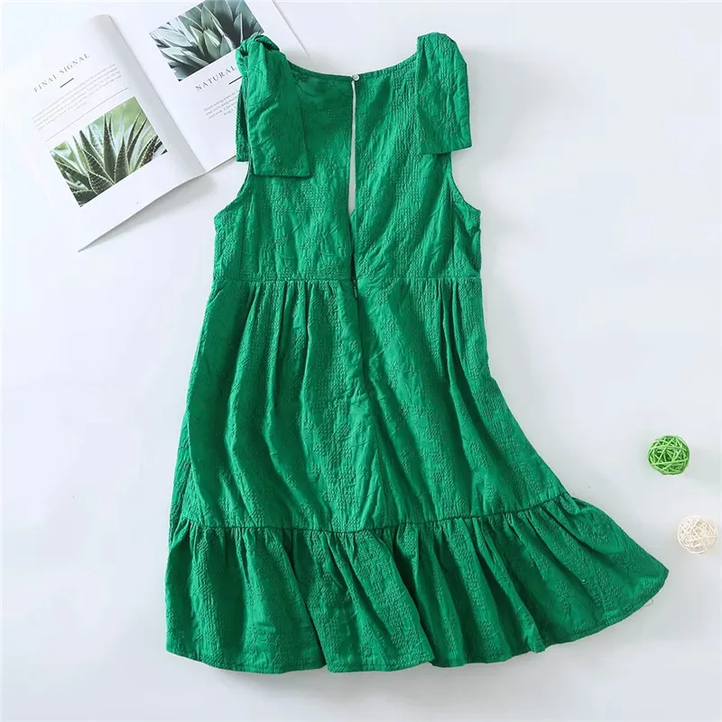 

Za 2021 Short Jumpsuit Women Summer Green Embroidered Bow Sleeveless Female Jumpsuit Ruffle Vintage