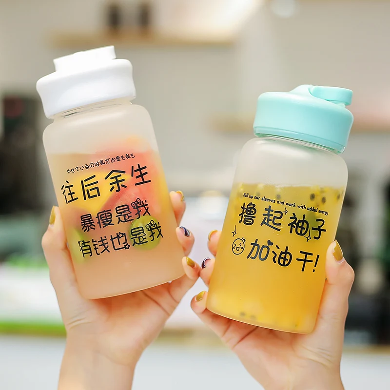 

Portable Creative Water Bottles Drinking Tea Cups Water Bottle Portable Fashion Water Cup Personality Couple Water Bottle FF70P