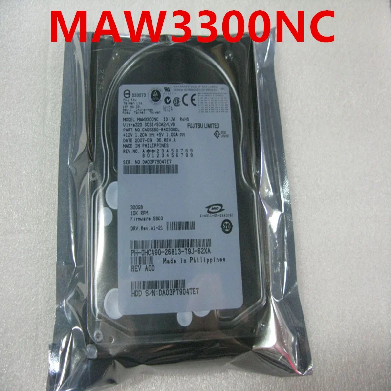 Почти новый оригинальный HDD для Dell 300 ГБ 3 5 дюйма SCSI 8 Мб 10000 об/мин внутреннего