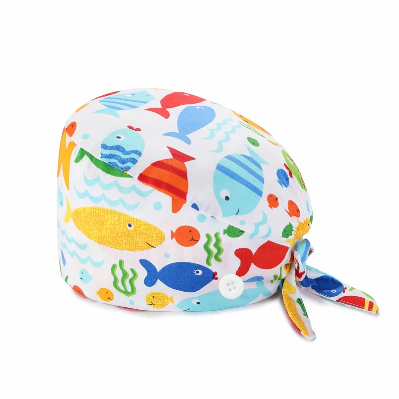 Дышащая хирургическая шапка с принтом медицинские скрабы доктора медсестры