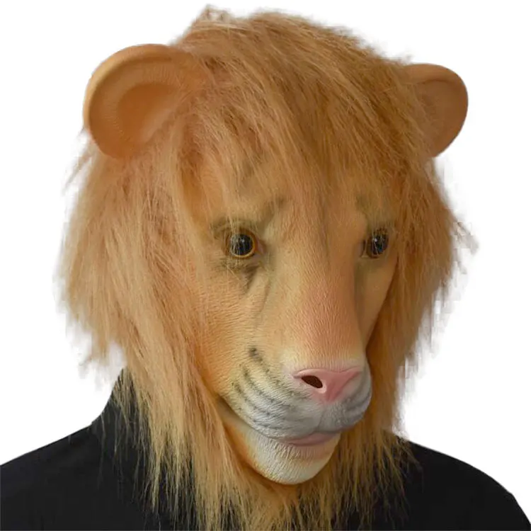 Забавная маска на Хэллоуин для взрослых наряды лев Король Simba латексная