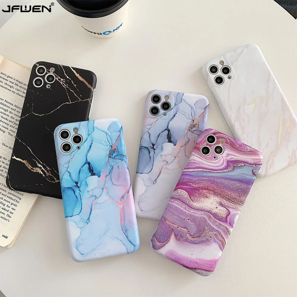 Силиконовый чехол для телефона iphone 12 11 Pro XS Max SE 2020X8 7 6 6S Plus XR Роскошные мрамор из