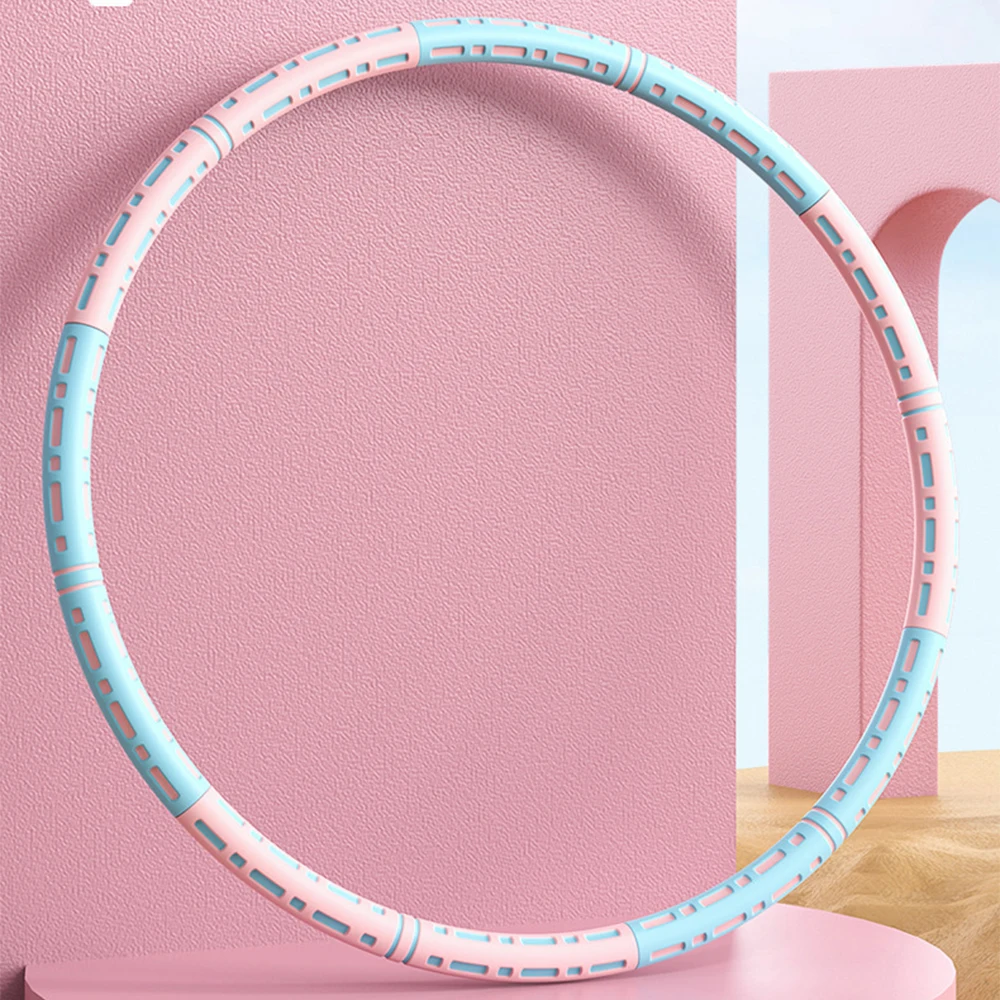 

6 Parts Detachable Stainless Steel Sport Hoop Women Aro Fitness Training Gym At Home Massage Waist Ring Weights Loss Yoga Circle