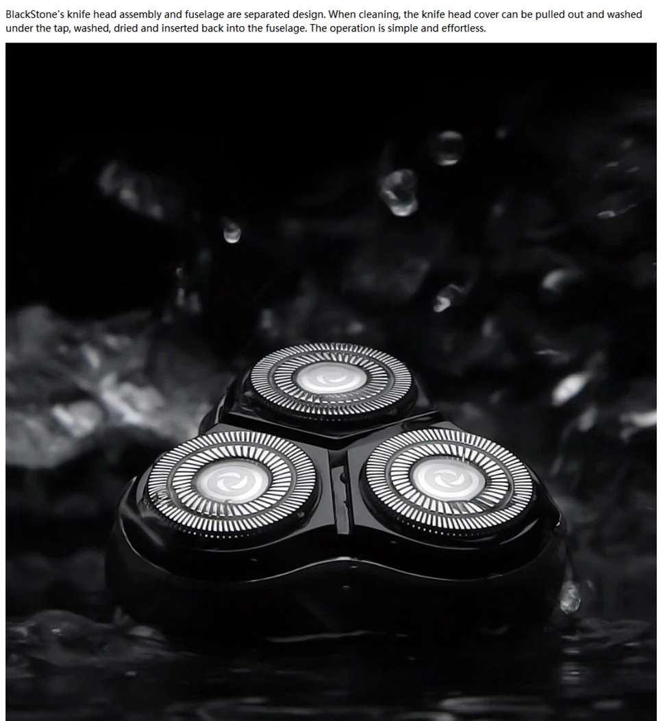 Original XIAOMI face shaver Enchen BlackStone 3D Electric Shaver, Men Washable Type-C USB Rechargeable Shaving Beard Machine