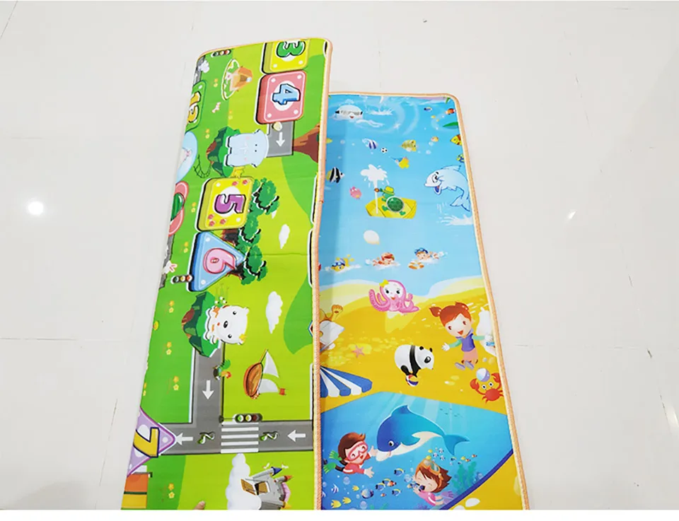 IMBABY Baby Play Mat Thick Crawling Mat Infants Puzzles Mat Cute Cartoon for Children Game Pad For Infants Educational Soft Mat