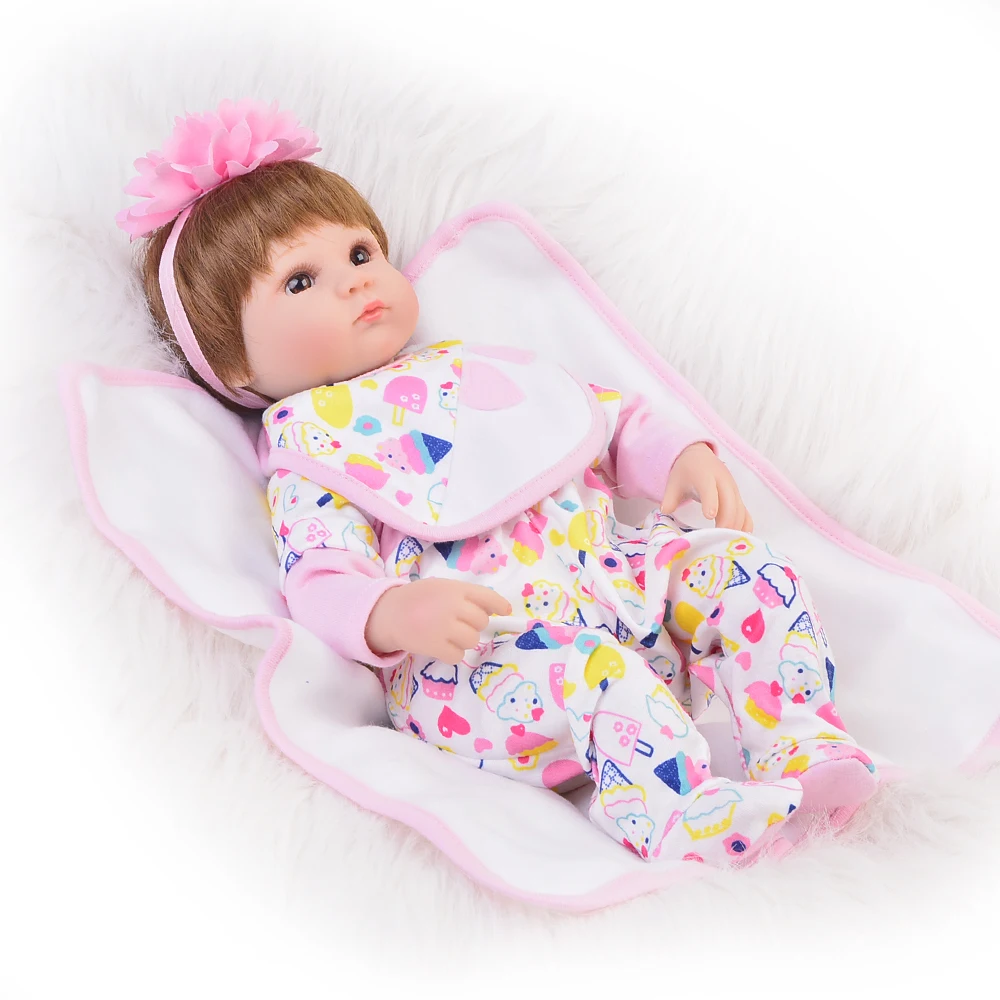 42 см 3/4 силиконовая кукла для новорожденных Нетоксичная bebe ручная работа игрушка