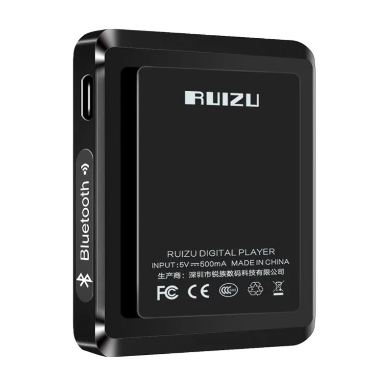 MP3 плеер RUIZU M5 с Bluetooth полный сенсорный экран 8 ГБ 16 спортивный клип мини музыка FM