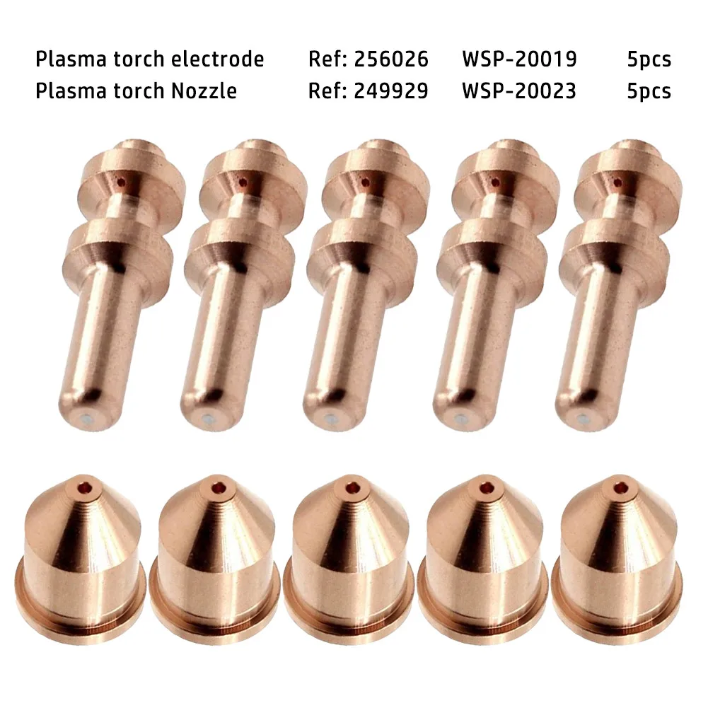 

Tips Plasma Torch Electrode Kit Torch 10pcs 249929 256026 60A Electrode